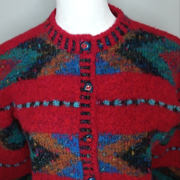 Vintage Chompas Alpaca Wool Button Front Cardiagn - Picture 3 of 5